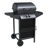 HKM-236435 Stainless Steel Outdoor Gas BBQ Grill with Chromed Cooking Grid, Windproof Design