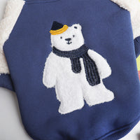 HKM-2364861 Fleece-Lined Thick Winter Dog Coat in Dark Blue for All Sizes