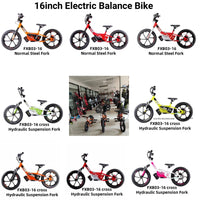HKM-236499 16-Inch Electric Kids Balance Bike with 3-Speed Gears and Disc Brake