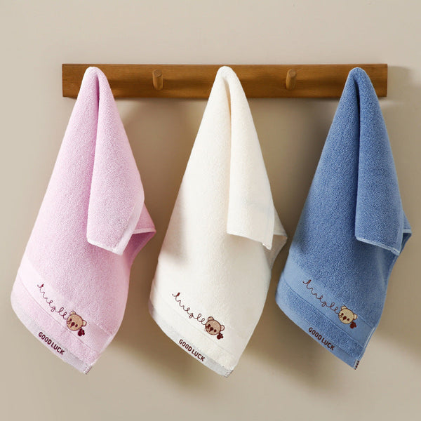 HKM-236499 Pure Cotton Cartoon Kids Towel for Home and Kindergarten - Soft, Embroidered Design, 50x25cm