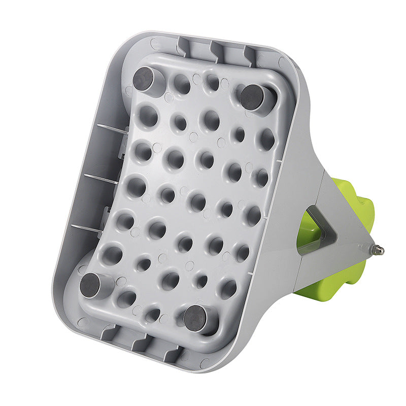 HKM-2365117 Interactive Rotating Food Dispensing Toy for Dogs and Cats - Plastic Leaky Device, Grey & Green