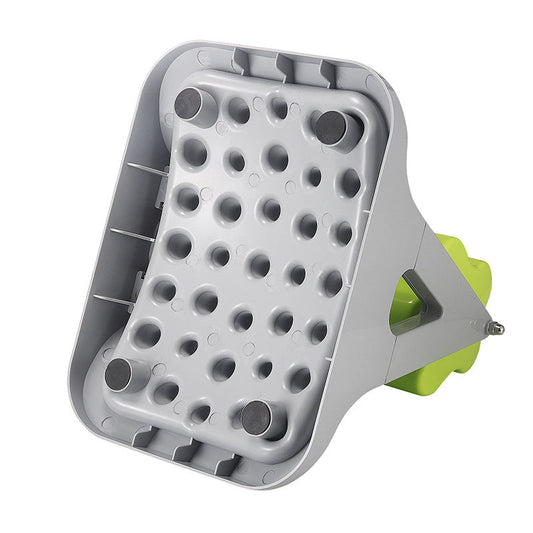 HKM-2365117 Interactive Rotating Food Dispensing Toy for Dogs and Cats - Plastic Leaky Device, Grey & Green