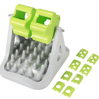 HKM-2365117 Interactive Rotating Food Dispensing Toy for Dogs and Cats - Plastic Leaky Device, Grey & Green