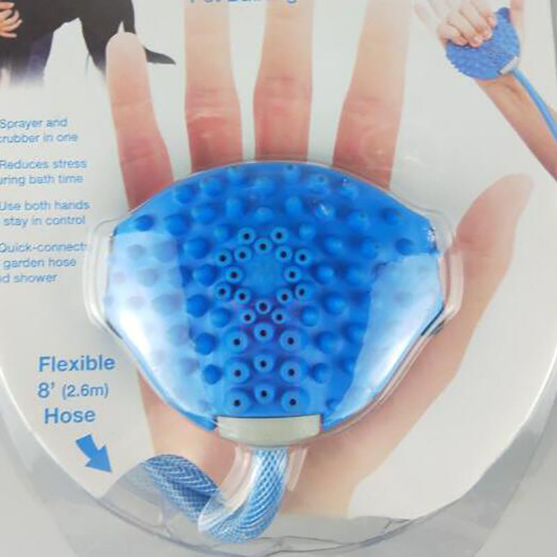 HKM-2365885 Silicone Pet Bath and Massage Brush with Shower Head for Dogs and Cats