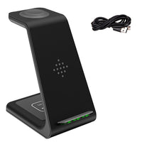 HKM-236627 3-in-1 Wireless Charging Stand for iPhone 12, Apple Watch, and AirPods - Fast Charge Compatible