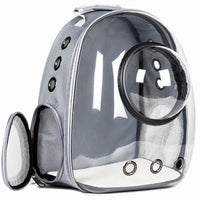 HKM-2366525 Transparent Pet Carrier Backpack with Side Access Door - Breathable Design for Pets Up to 12kg