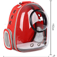 HKM-2366525 Transparent Pet Carrier Backpack with Side Access Door - Breathable Design for Pets Up to 12kg