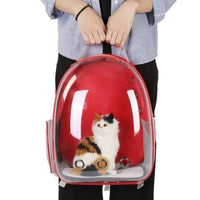 HKM-2366525 Transparent Pet Carrier Backpack with Side Access Door - Breathable Design for Pets Up to 12kg