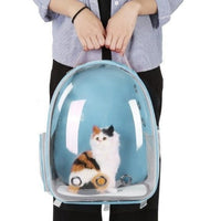 HKM-2366525 Transparent Pet Carrier Backpack with Side Access Door - Breathable Design for Pets Up to 12kg