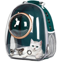 HKM-2366525 Transparent Pet Carrier Backpack with Side Access Door - Breathable Design for Pets Up to 12kg
