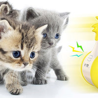 HKM-236691 Funny Cat Toy New Product Electric Sounding Tumbler Hair Laser Chicken Funny Cat Toy