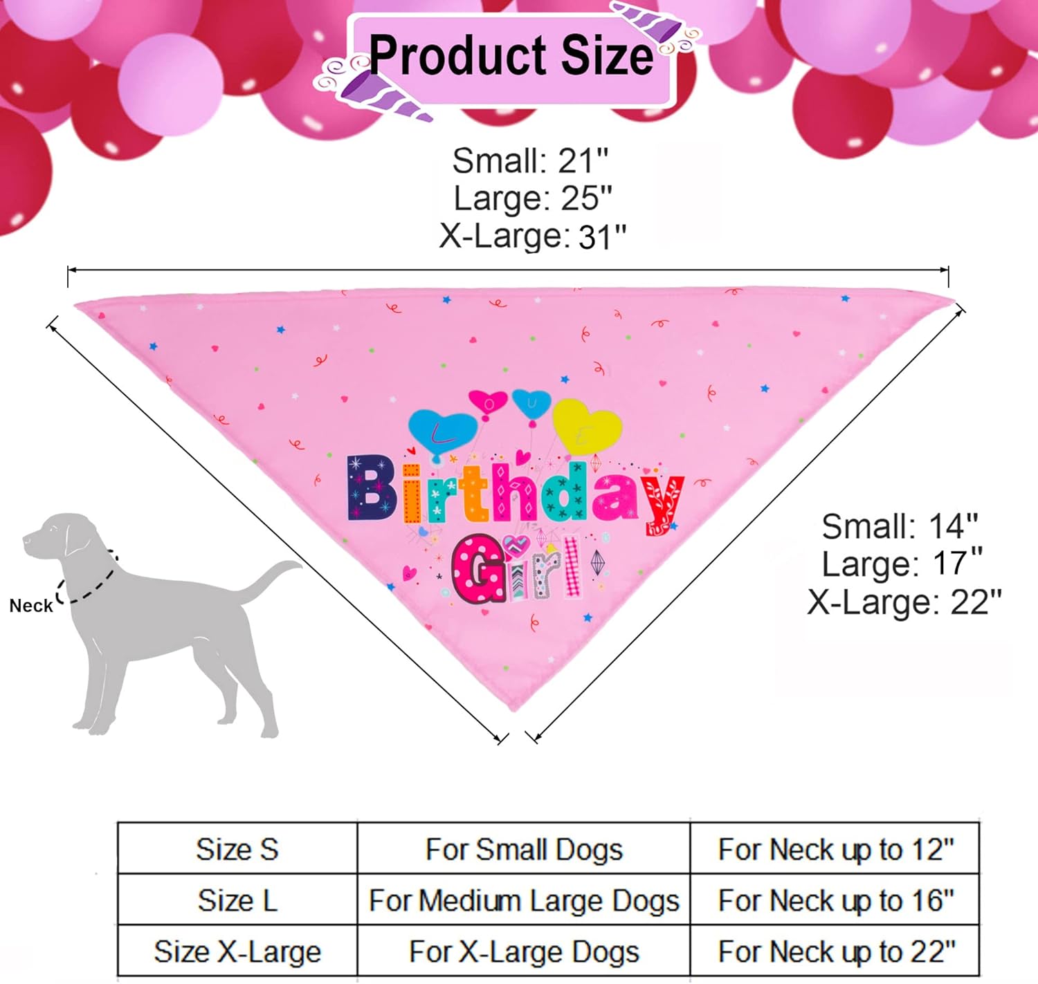 HKM-2367549 Dog Birthday Party Supplies - Fun Birthday Hat with Numbers and Bandana for Puppies