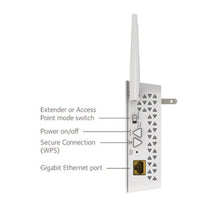 HKM-236755 NETGEAR Dual-Band WiFi Range Extender, Up to 1200Mbps, AP and Extender Mode, WPS Connection, 500mW Power