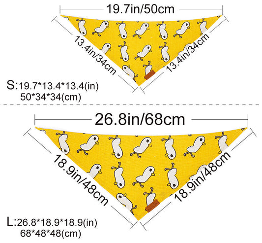 HKM-2367677 Pet Triangle Scarf for Dogs and Cats – Stylish Saliva Towel in 9 Color Options, Cotton/Polyester Blend