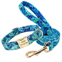 HKM-2368061 Customizable Dog Collar with Golden Alloy Buckle and Cotton Printing - Sizes S, M, L