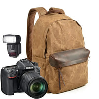 HKM-236947 Custom Design Waterproof Canvas Backpack for Video Camera with Zipper Closure and Durable Polyester Lining