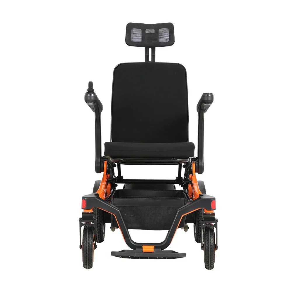 HKM-236947 Lightweight Foldable Portable Wheelchair with Aluminum Alloy Frame, 25km Driving Range, and 150kg Capacity