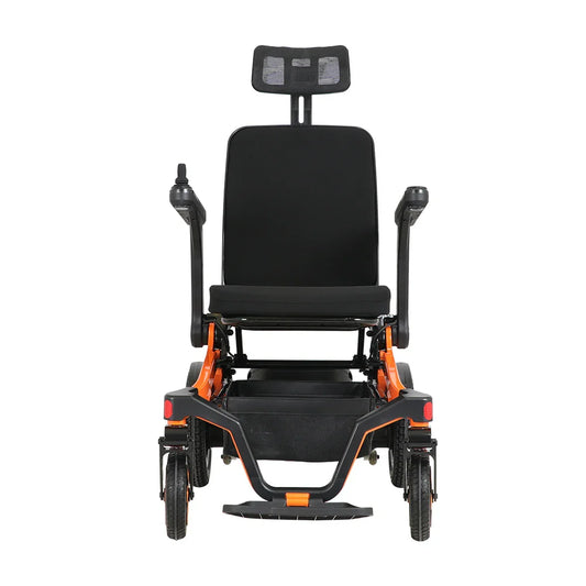 HKM-236947 Lightweight Foldable Portable Wheelchair with Aluminum Alloy Frame, 25km Driving Range, and 150kg Capacity