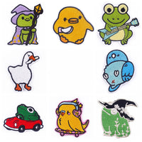 HKM-237011 Cartoon Frog Duck Embroidery Patch for Clothing and Home Textiles