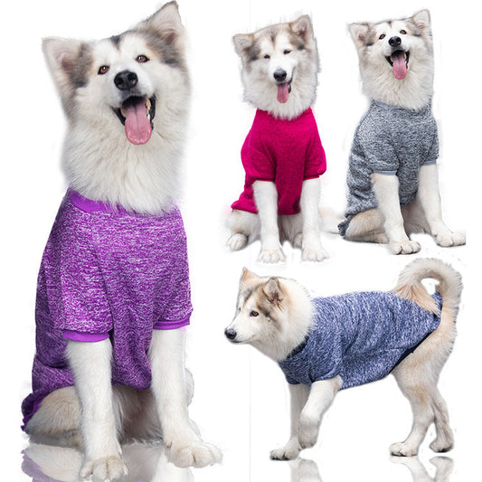 HKM-2370621 Warm Acrylic Sweater for Large Dogs - Available in Multiple Colors and Sizes