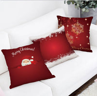 HKM-237139 Cartoon Print Cotton and Linen Pillowcase - Mediterranean Style Cushion Cover 45x45cm