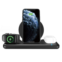 HKM-237139 Three-in-One Magnetic Qi Wireless Charger for iPhone, Apple Watch, and AirPods
