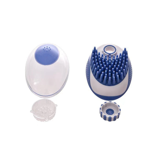 HKM-2371645 Silicone Bath Brush and Massage Comb for Cats and Dogs with Liquid Storage