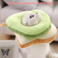 HKM-2372285 Anti-Licking Recovery Collar for Cats - Soft Cotton Headgear for Comfort and Protection