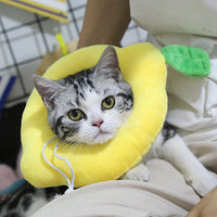HKM-2372285 Anti-Licking Recovery Collar for Cats - Soft Cotton Headgear for Comfort and Protection