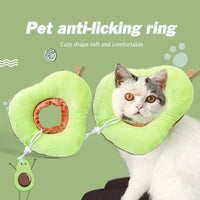 HKM-2372285 Anti-Licking Recovery Collar for Cats - Soft Cotton Headgear for Comfort and Protection