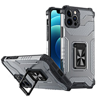 HKM-237331 3D Protective Phone Case with Magnetic Ring for LG, Samsung, Apple, OPPO, vivo, OnePlus, Huawei, Motorola, and Xiaomi