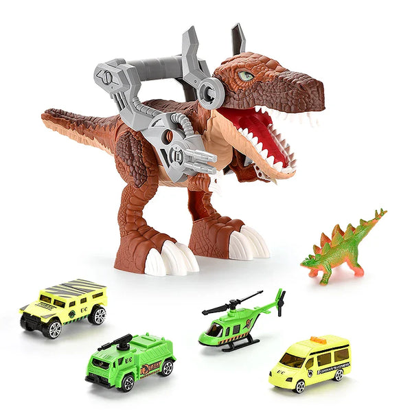HKM-237331 Dinosaur Playset with Tyrannosaurus Models and Capture Car for Educational DIY Fun for Kids