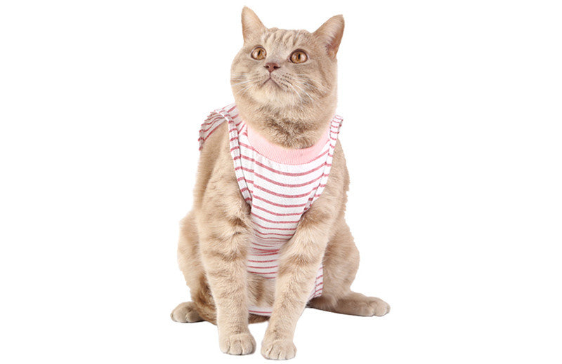 HKM-2374205 Surgical Recovery Clothes for Female Cats - Breathable Weaning Gown in Multiple Colors