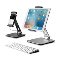 HKM-237459 Folding Mobile Phone and Tablet Stand with 360° Rotation and Anti-Slip Silicone Protection