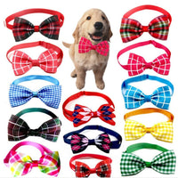 HKM-237459 Plaid Pet Tie Scarf for Cats and Dogs - Stylish Polyester Accessories
