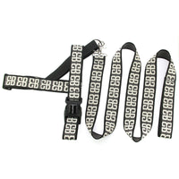 HKM-2375613 Durable Nylon Dog Rope with Collar and Chest Strap for Small to Medium Breeds