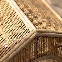 HKM-2375869 Woven Rattan Cat Bed for Comfortable Summer Ventilation - All-Season Pet Nest