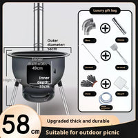 HKM-237587 High-Efficiency Portable Wood Cook Stove for Outdoor Cooking and Camping