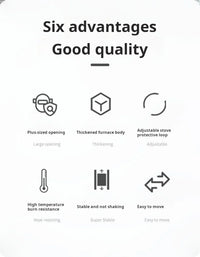 HKM-237587 High-Efficiency Portable Wood Cook Stove for Outdoor Cooking and Camping