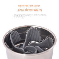 HKM-2375997 Pet Rotating Slow Feed Bowl with Silicone Base for Controlled Eating