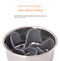 HKM-2375997 Pet Rotating Slow Feed Bowl with Silicone Base for Controlled Eating