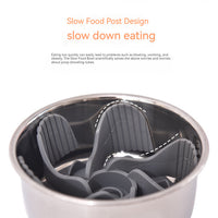 HKM-2375997 Pet Rotating Slow Feed Bowl with Silicone Base for Controlled Eating