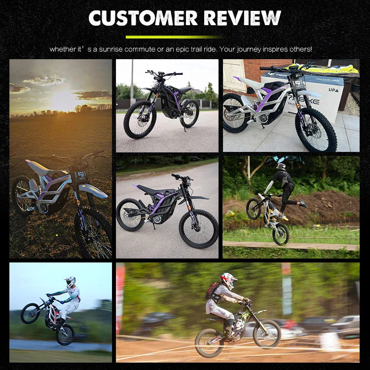 HKM-237779 Falcon GT Electric Dirt Bike 72V 40Ah 16.8KW 120km Range Off-Road Motorcycle