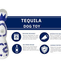 HKM-2379069 Tequila Bottle Plush Dog Toy with Squeaker - Fun and Soft for All Dog Sizes