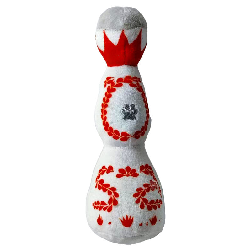 HKM-2379069 Tequila Bottle Plush Dog Toy with Squeaker - Fun and Soft for All Dog Sizes