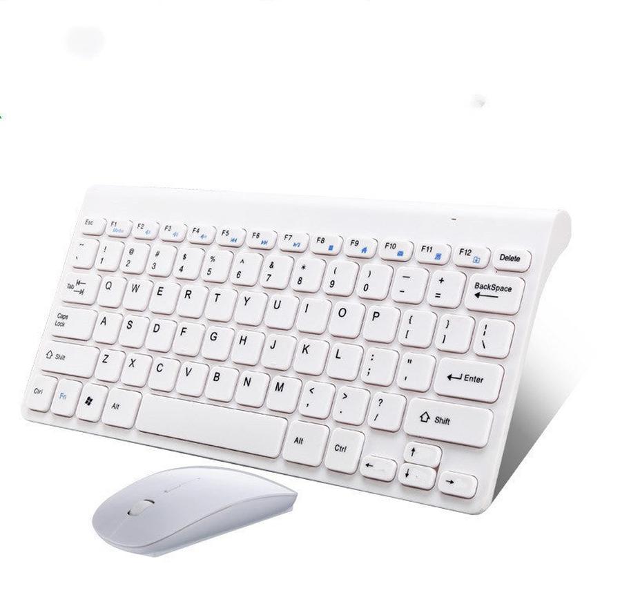 HKM-237907 Wireless Mouse and Keyboard Set with 10m Operating Range and 3 Million Key Life, Black & White