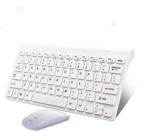 HKM-237907 Wireless Mouse and Keyboard Set with 10m Operating Range and 3 Million Key Life, Black & White
