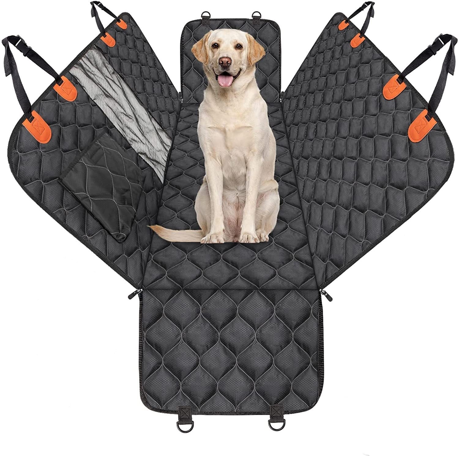 HKM-2380605 Universal Pet Travel Rear Seat Cushion for Cars with Multiple Designs and Features