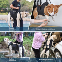 HKM-2380861 Oxford Cloth Dog Travel Auxiliary Strap - Durable Pet Chain Ring in Black