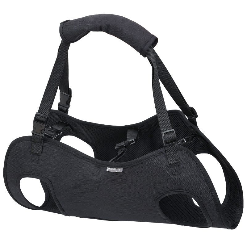 HKM-2380861 Oxford Cloth Dog Travel Auxiliary Strap - Durable Pet Chain Ring in Black